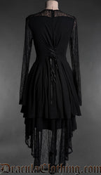Black Lace Asymmetrical Dress