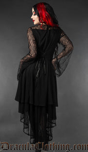 Black Lace Asymmetrical Dress