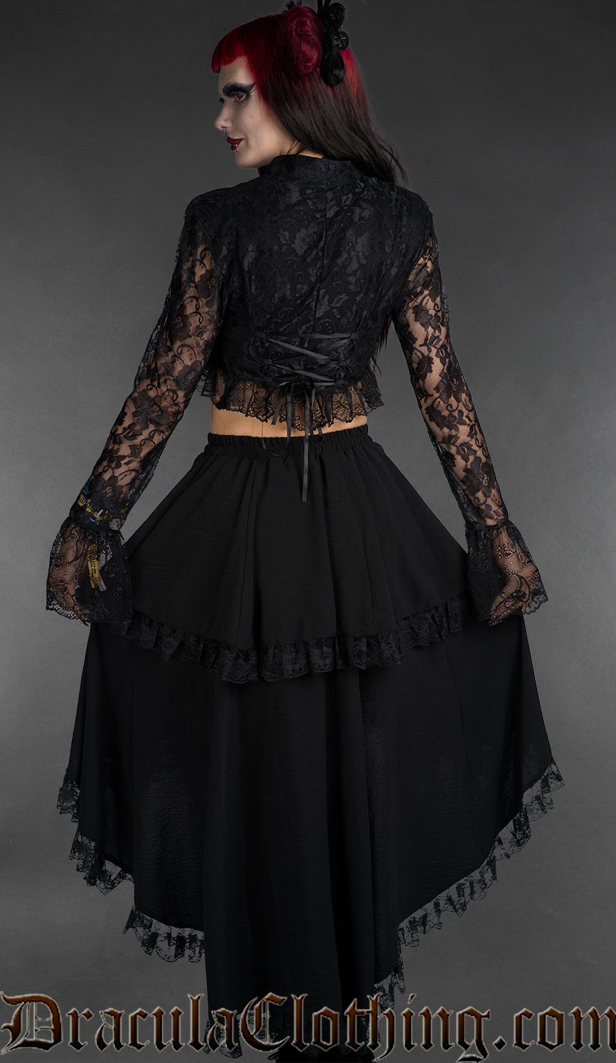 Black Lace Crop Top L/XL Black Lace Crop Top L/XL