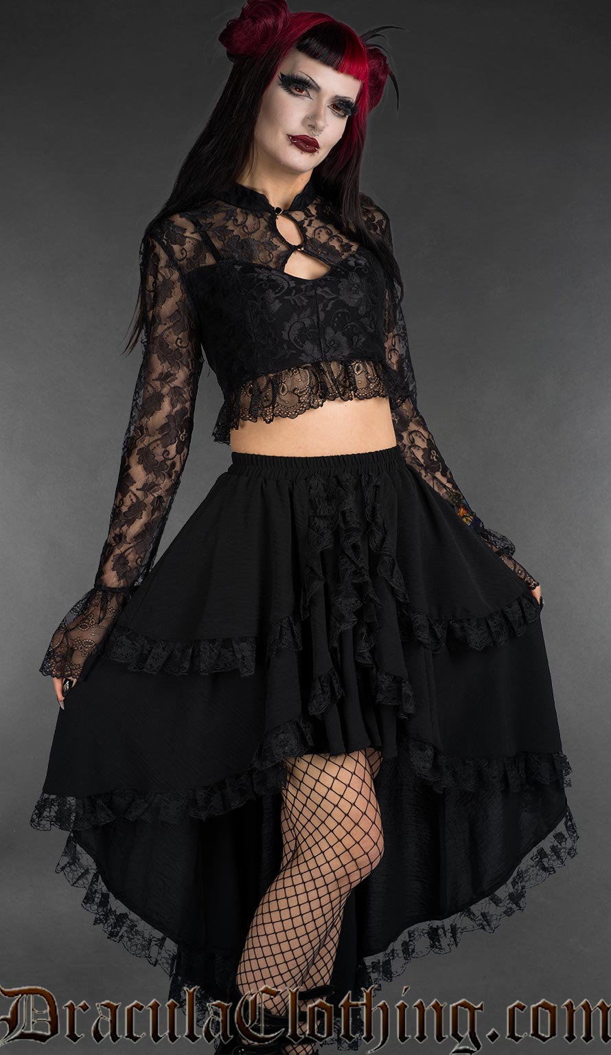 Black Lace Crop Top