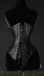 Black Leather Officer Corset
