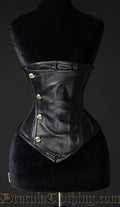 Black Leather Officer Corset
