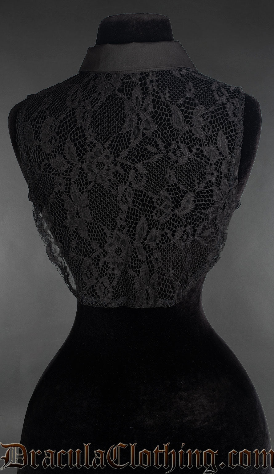 Black Long Lapel Collar