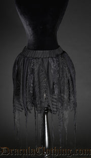 Black Pointed Lace Skirt