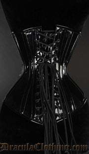 Black PVC Pointed Clasp Corset