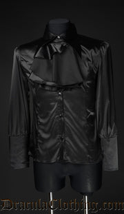 Black Satin Cravat Shirt