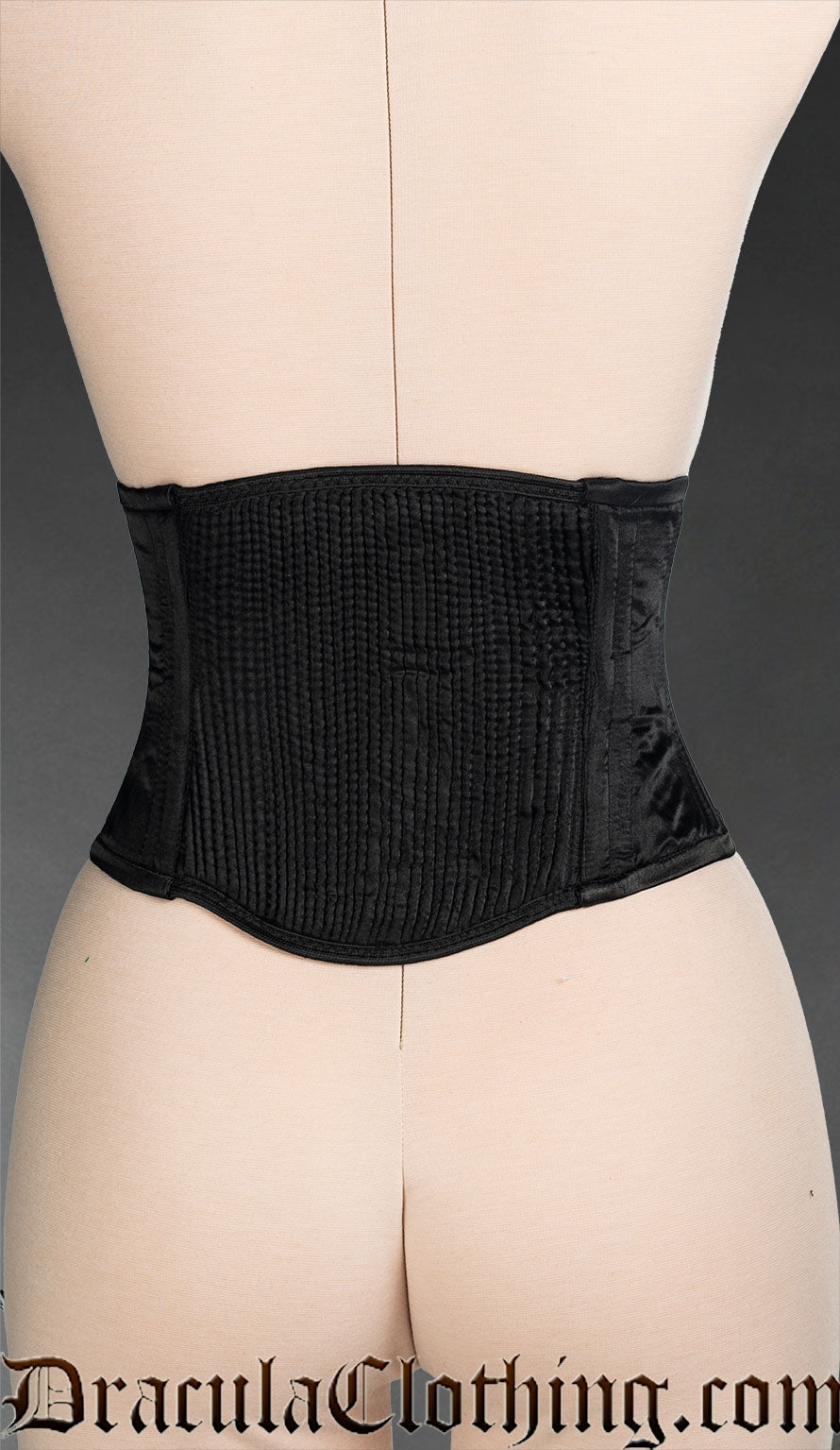 Black Satin Laceless Corset