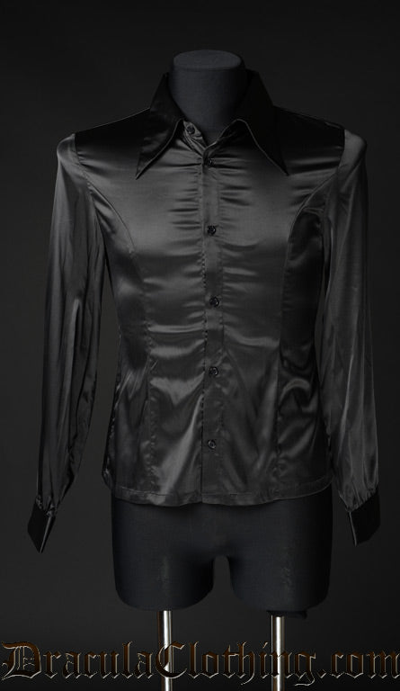 Black Satin Marquis Shirt