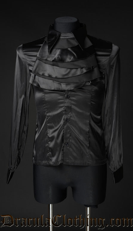 Black Satin Marquis Shirt