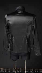 Black Satin Naval Shirt