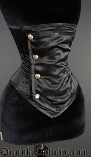 Black Satin Officer Corset