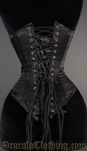 Black Satin Officer Corset