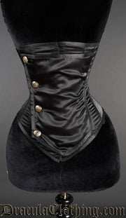 Black Satin Officer Corset