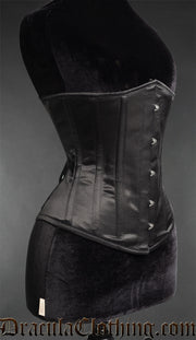 Black Satin Underbust Corset