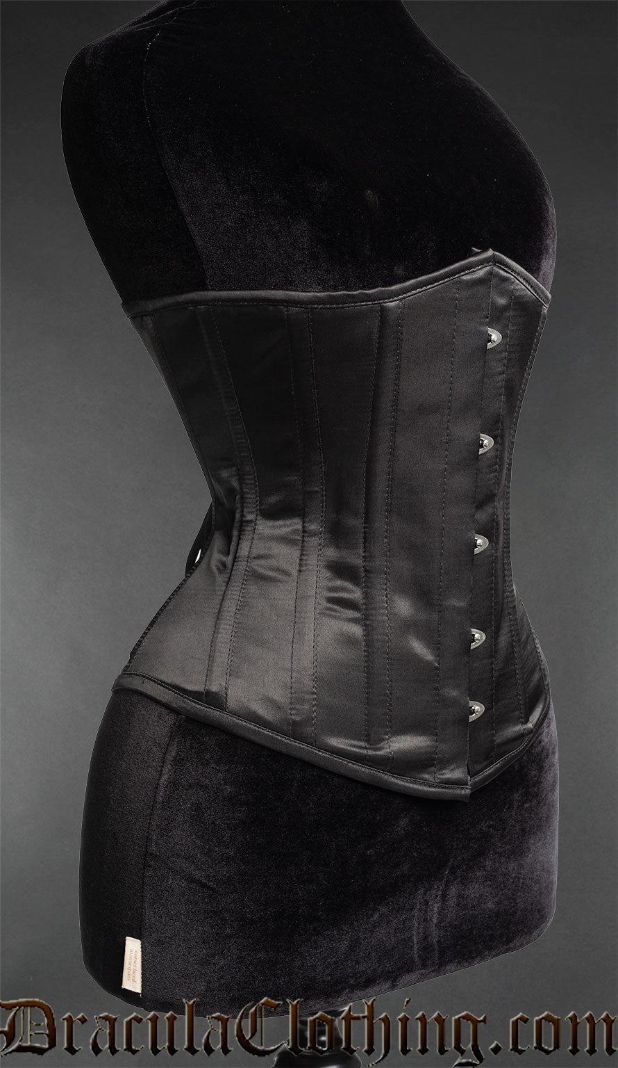 Black Satin Underbust Corset