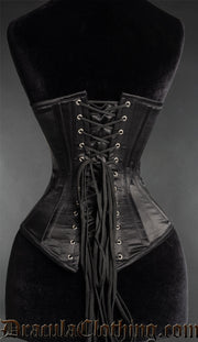 Black Satin Underbust Corset