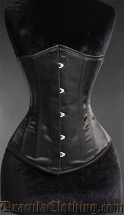 Black Satin Underbust Corset