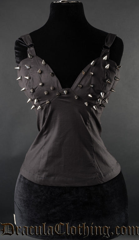 Black Spiked Blouse