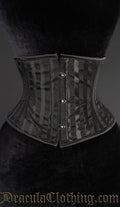 Black striped waist cincher with vertical stripes