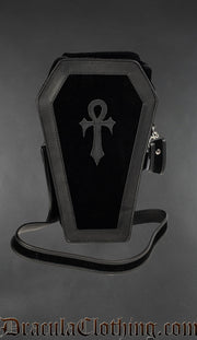 Velvet Ankh Coffin Bag