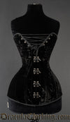 Longline Cleavage Velvet Overbust Clasp Corset 