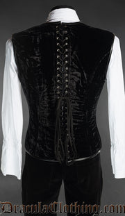 Black Velvet Corset Vest