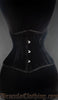 Black Velvet Double Boned Waist Cincher