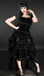 Black Velvet Gothabilly Dress