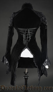 Black Velvet Lace Tailcoat