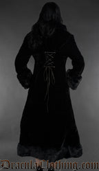 Black Velvet Puffer Winter Coat