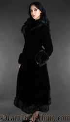 Black Velvet Puffer Winter Coat