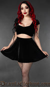 Black Velvet Short Skirt