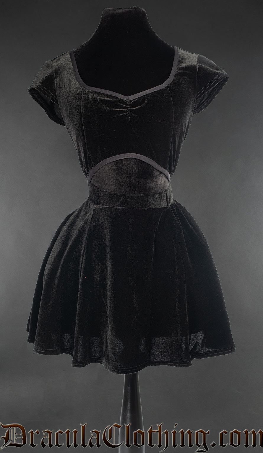 Black Velvet Short Skirt
