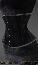 Black Velvet Underbust Corset