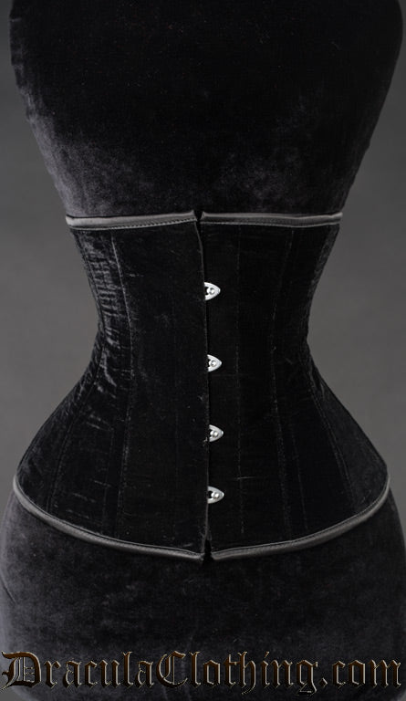 Black Velvet Underbust Corset