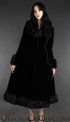 Black Velvet Winter Coat