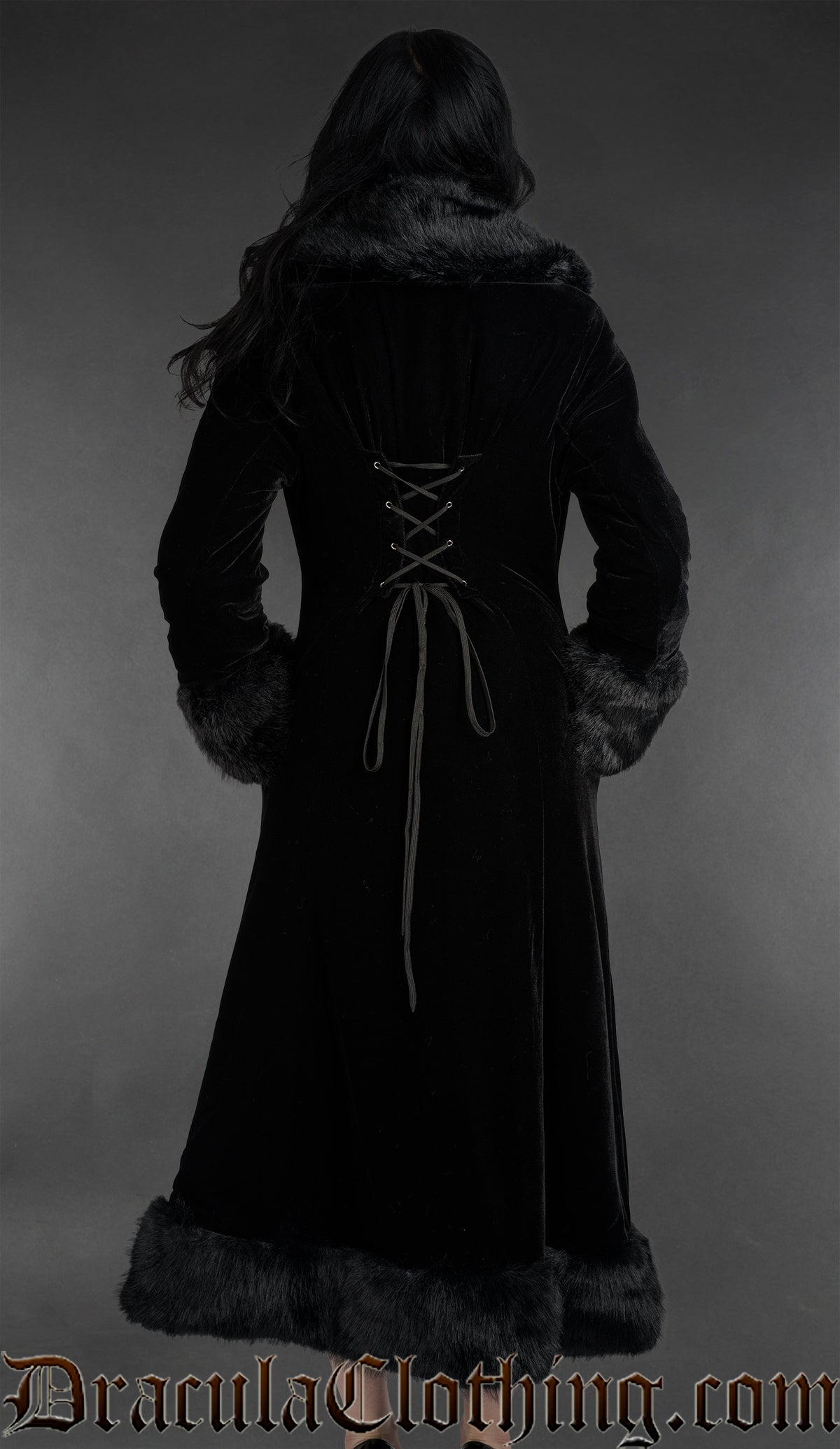 Black Velvet Winter Coat