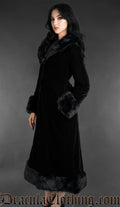 Black Velvet Winter Coat