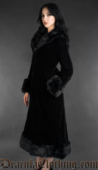 Black Velvet Winter Coat