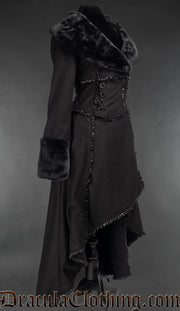 Black Wool Evil Queen Coat