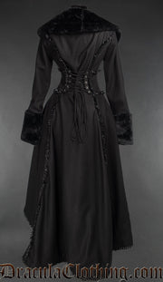 Black Wool Evil Queen Coat