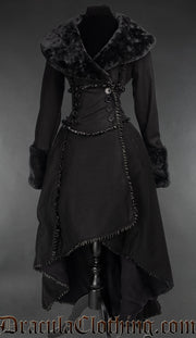 Black Wool Evil Queen Coat