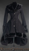 Black Wool Princess Coat