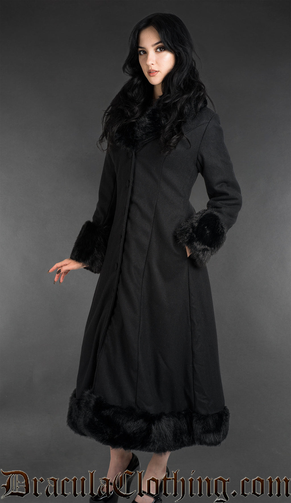 Black Wool Winter Coat