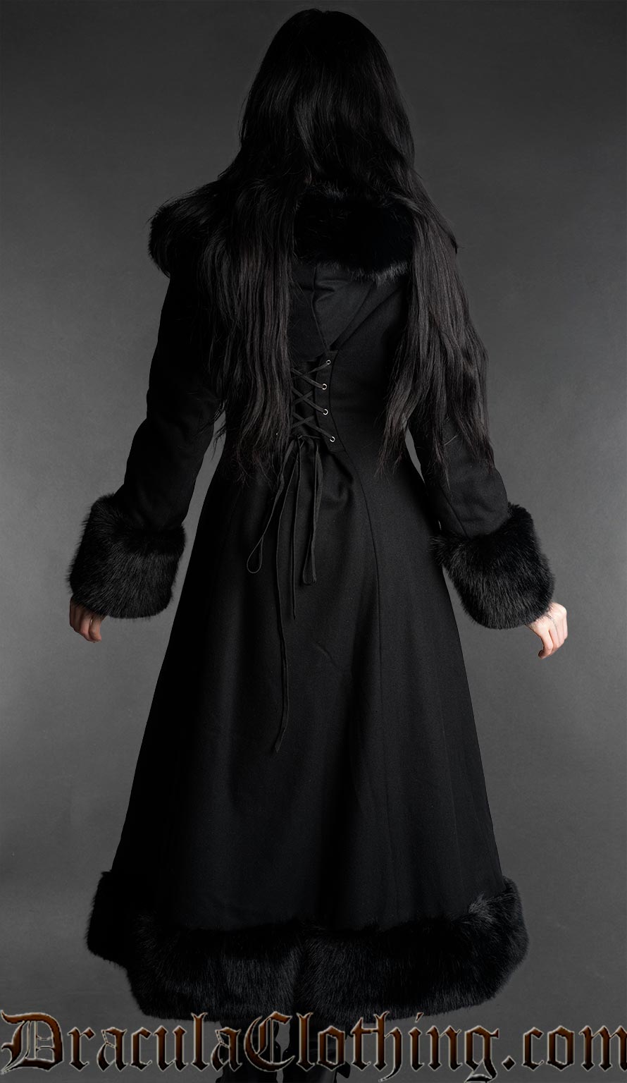 Black Wool Winter Coat With Hood