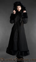 Black Wool Winter Coat With Hood
