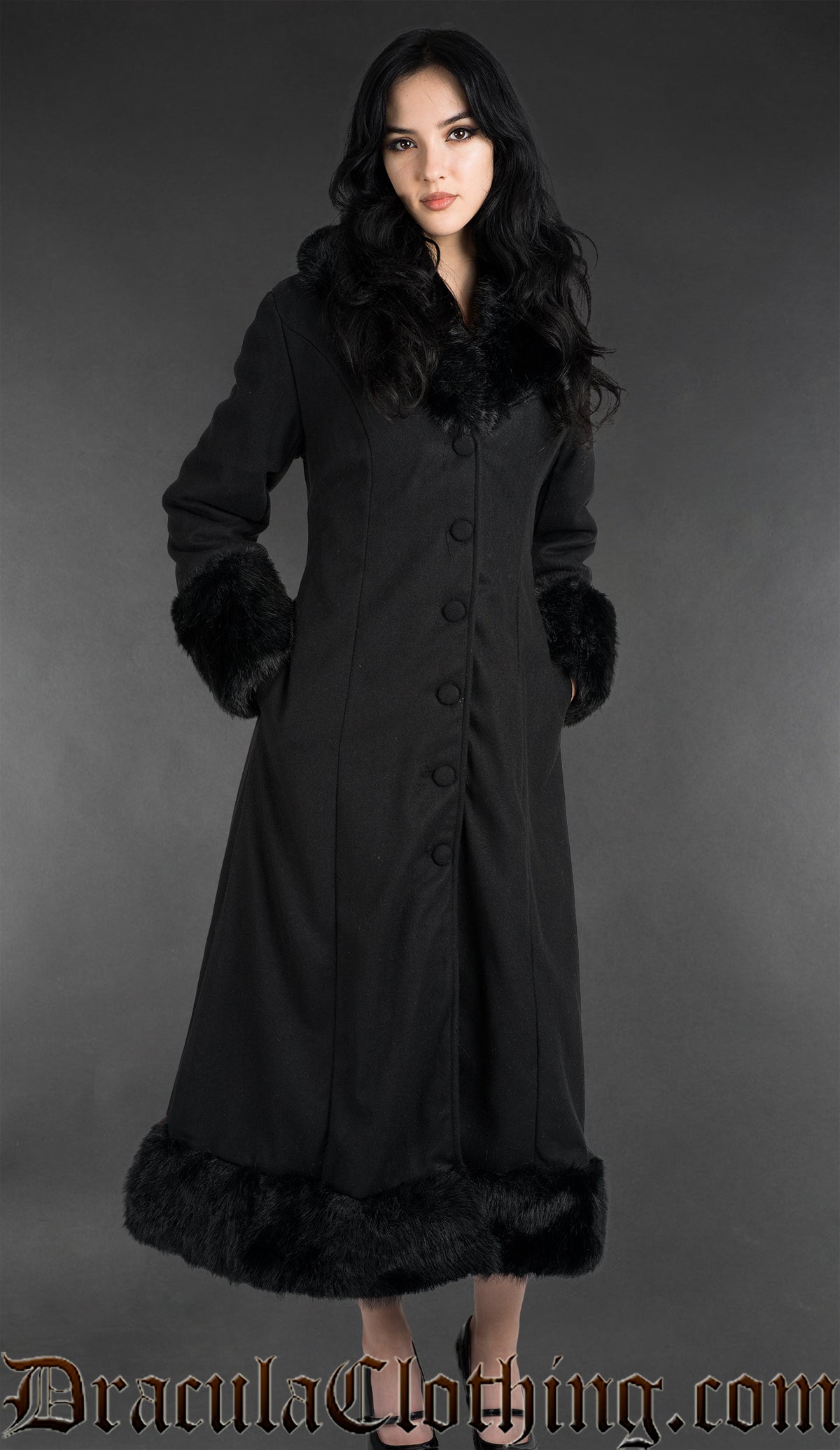 Black Wool Winter Coat