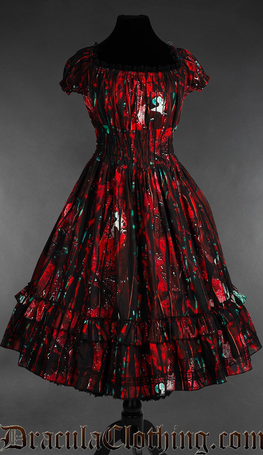 Bloody Glass Gothabilly Dress DraculaClothing Bloody Glass Gothabilly Dress DraculaClothing