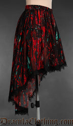 Bloody Glass High Low Skirt