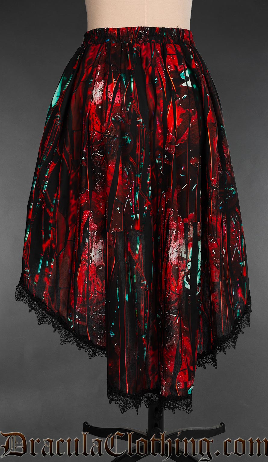 Bloody Glass High Low Skirt